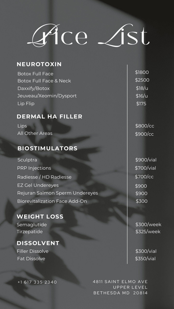 price list